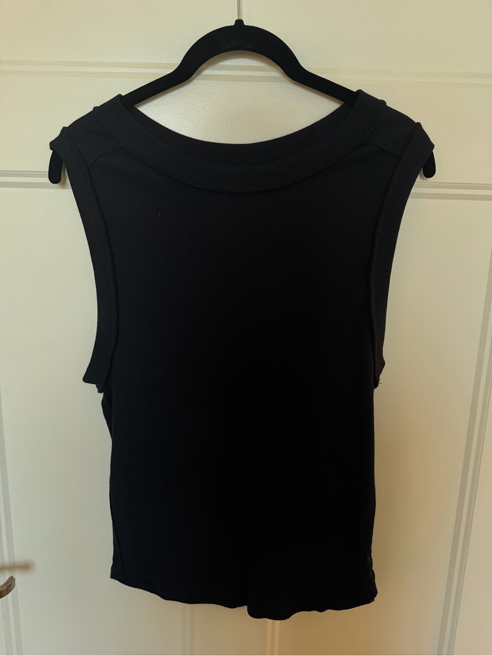 We The Free Black Ribbed Sleeveless Tank